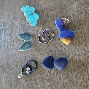 6 pairs vintage earrings